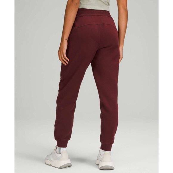 Lululemon Scuba High-Rise Jogger Size 6 Red Merlot Fleece Athletic Pants - FLAW! - Picture 2 of 13